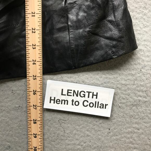 Vintage Pelle Studio Wilsons Lined Collared Jacket Womens Large L Zip Black - Picture 6 of 11